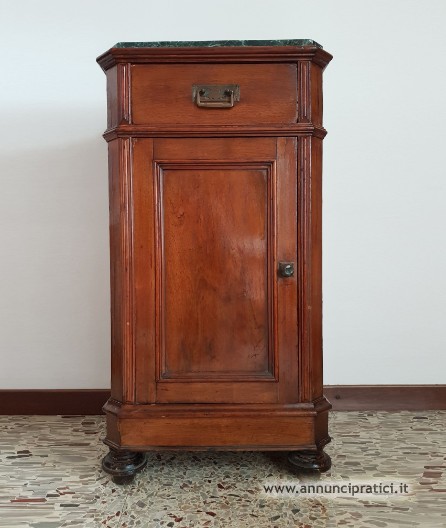 COMODINO FINE 800 CON RIPIANO MARMO VERDE DELLE A