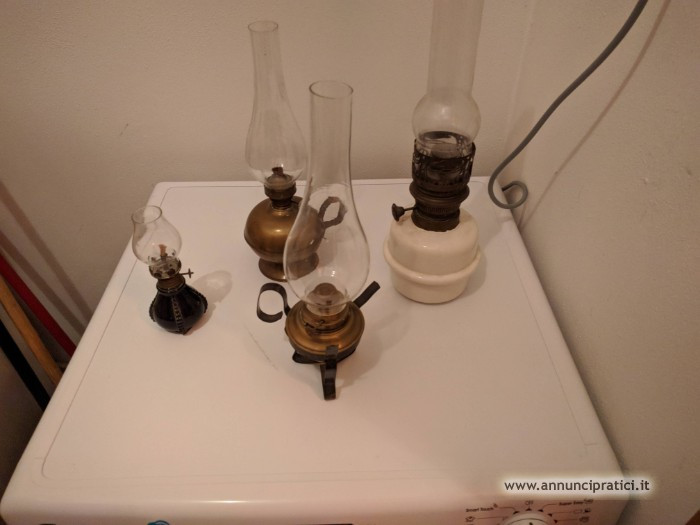 Vendo 4 Lampade a petrolio ANTICHE