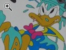 Disegno Paperino secchio di vernice a tempera - Anteprima immagine 1
