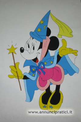 Disegno Minnie fatina a tempera